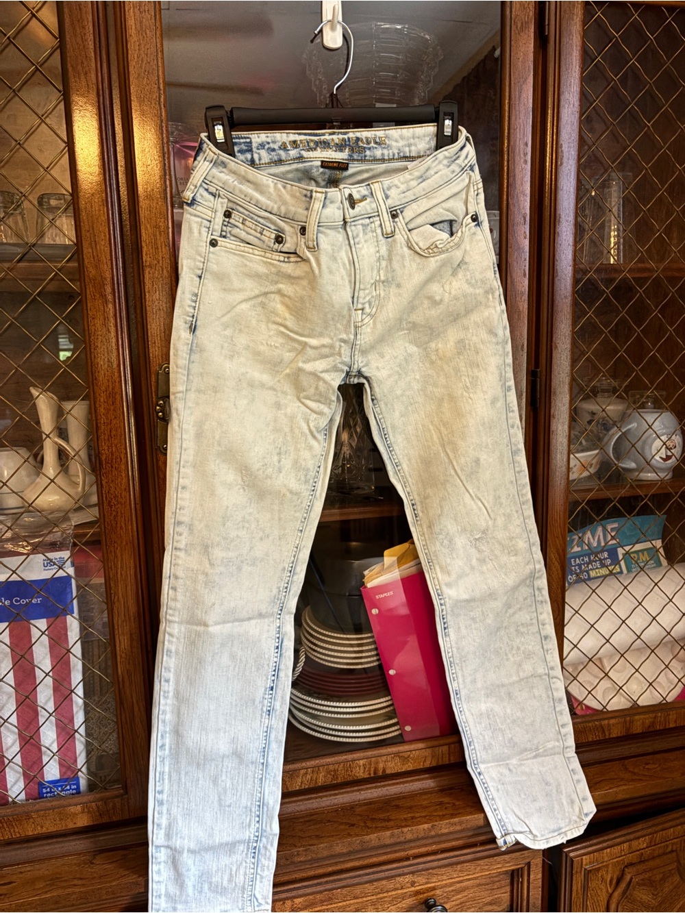 American Eagle Outfitters Light Wash Slim Straight Jeans